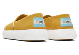 TOMS Womens Canvas Slip On Shoes Sneakers Flats Alpargata Espadrilles - Mustard - US 9 - 45-Degree Angle