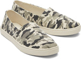 TOMS Womens Casual Canvas Slip On Sneakers Shoes Espadrilles - Army Camo Camouflage - US 9 - Top-Down View