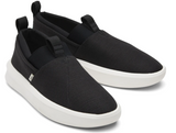 TOMS Mens Canvas Slip On Shoes Casual Sneakers Breathable Espadrilles - Black - US 10 - Top-Down View