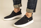 TOMS Mens Canvas Slip On Shoes Casual Sneakers Breathable Espadrilles - Black - US 11 - Low Angle