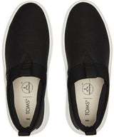 TOMS Mens Canvas Slip On Shoes Casual Sneakers Breathable Espadrilles - Black - US 8 - Close-Up Angle