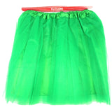 2x Tulle Ballerina Tutu, Yellow & Green – Medium, 3-Layer Adult Costume Australia Day - Top-Down View