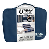 Urban Travel Shirt Organiser Bag Case Pouch w/ Fold Board 36cm x 26cm x 5cm in Blue