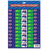 Australian Flag Stickers  A4 Sheet of Festive Stickers for Australia Day Celebrations