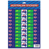 Australian Flag Stickers – 4x A4 Sheets of Festive Stickers for Australia Day Celebrations - 45-Degree Angle