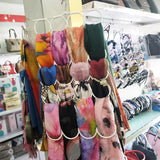 2x 24 Hole Scarf Hanger Holder Storage Tie Belt Scarf Organiser Space Saver - 45-Degree Angle