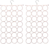 2x 24 Hole Scarf Hanger Holder Storage Tie Belt Scarf Organiser Space Saver - Extra Image