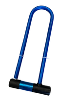 Bicycle Hardware U Lock Heavy Duty Keyed Bike Long - Assorted Colours - Front View