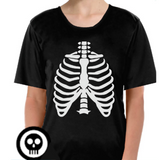 Unisex Halloween & Day of the Dead Skeleton Tee - Size S - Front View