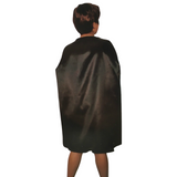 100cm MEDIUM CAPE Kids Childrens Party Costume Vampire Halloween Coat School Team - Black