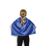 Children's Blue Vampire Cape Costume - Short Cape for Parties & School Activities - Front View