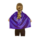 Kids Purple Vampire Cape Costume for Dress Up Parties and School Events - Front View