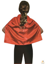 Kids' Short Red Vampire Cape - Perfect for School Events and Parties - Front View