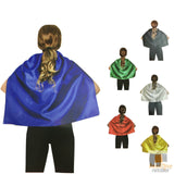 Kids' Short Red Vampire Cape - Perfect for School Events and Parties - Top-Down View