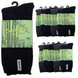 12 Pairs PREMIUM BAMBOO SOCKS Mens Heavy Duty Thick Work Socks Cushion BULK  - Assorted Colour Pack - 11-14 - Front View