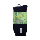 12 Pairs PREMIUM BAMBOO SOCKS Mens Heavy Duty Thick Work Socks Cushion BULK  - Black - 6-11 - Top-Down View