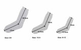 12x Pairs SCHOOL SOCKS Plain Cotton Rich Girls Boys School Uniform BULK - Black 13-3 - Side View