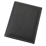 Mens Contrast Card Wallet Credit ID Holder Slim - Black - Top-Down View