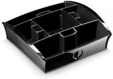 CEP Tea Coffee Storage Home Office Organizer Organiser Distributor Tray - Black - Side View