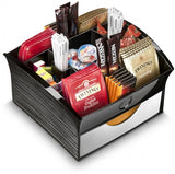 CEP Deluxe Tea Coffee Storage Home Office Organiser Distributor Tray - Black - Side View