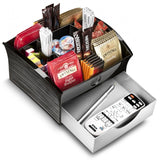 CEP Deluxe Tea Coffee Storage Home Office Organiser Distributor Tray - Black - 45-Degree Angle
