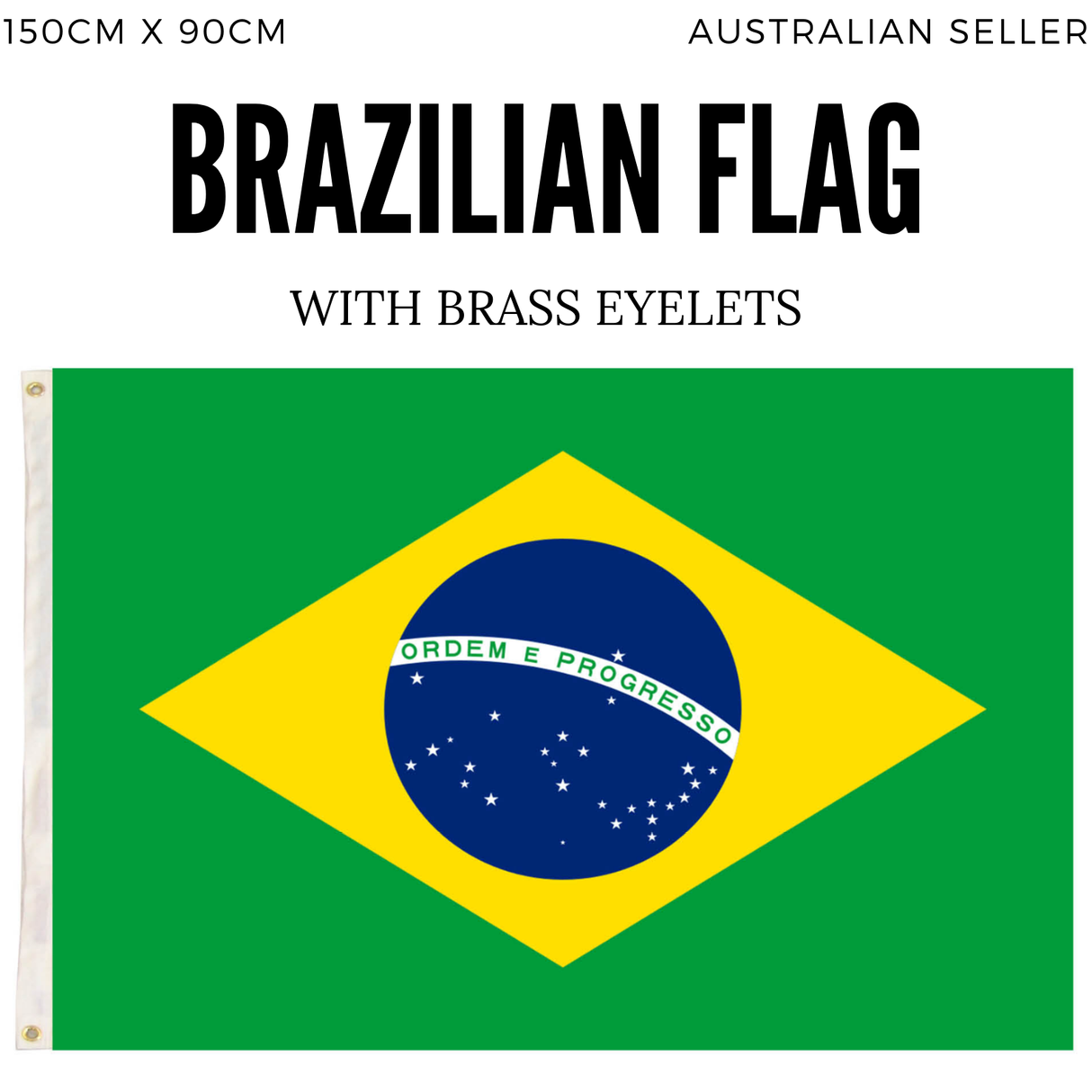 Sturdy Brazilian National Flag for World Cup - 150cm x 90cm