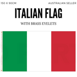Italy Country Flag Italian Heavy Duty - 150cm x 90cm - Side View