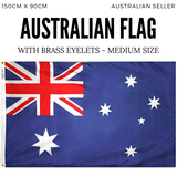 Australian Flag Celebration Banner - 180cm x 90cm for National Day Events - Top-Down View