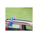 Patriotic Australia Day Car Window Flag with Clip - 30cm x 45cm Size - 45-Degree Angle