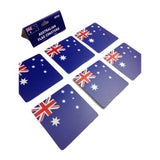 Set of 6 Authentic Australian Flag Drink Coasters - Wine and Beer Holders - Side View