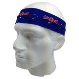 Australia Flag Headband Tennis Cricket Australia Day Aussie Costume in Blue - Side View
