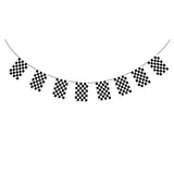CHECKERED BUNTING FLAG Race Car Chequered Flag Banner Hanging Decoration Rectangular - 21.6 Metres - 45-Degree Angle