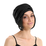 Seamless Tube Bandana Head Scarf Face Cover Mask Gaiter Ski Snow in Black - Top-Down View