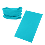 Seamless Tube Bandana Head Scarf Face Cover Mask Gaiter Ski Snow in Light Blue - Side View