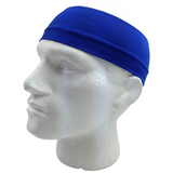 Unisex 8cm Wide Blue Elastic Stretch Yoga Headband - Sweat-Wicking Sports Hairband