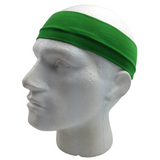 PLAIN HEADBAND Elastic Stretch Sport Yoga Hair Band Unisex 8cm Wide Wrap - Green - 45-Degree Angle