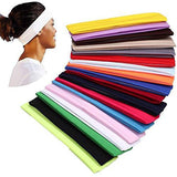 Unisex 8cm Wide Elastic Sports Headband - Red Yoga Hair Wrap for Active Lifestyles - Low Angle