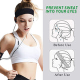 Unisex 8cm Wide Elastic Sports Headband - Red Yoga Hair Wrap for Active Lifestyles - Extra Image