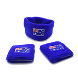 Australia Day Australian Flag Head Hand & Wrist Band Set Sweatband Accessories - Side View