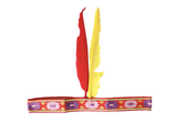 Native American Two Feather Headband Headdress Fancy Dress for Costume Party - Side View