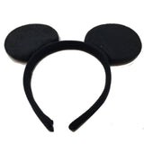 Charming Black Mickey & Minnie Mouse Ears Headband for Halloween Celebrations - Side View