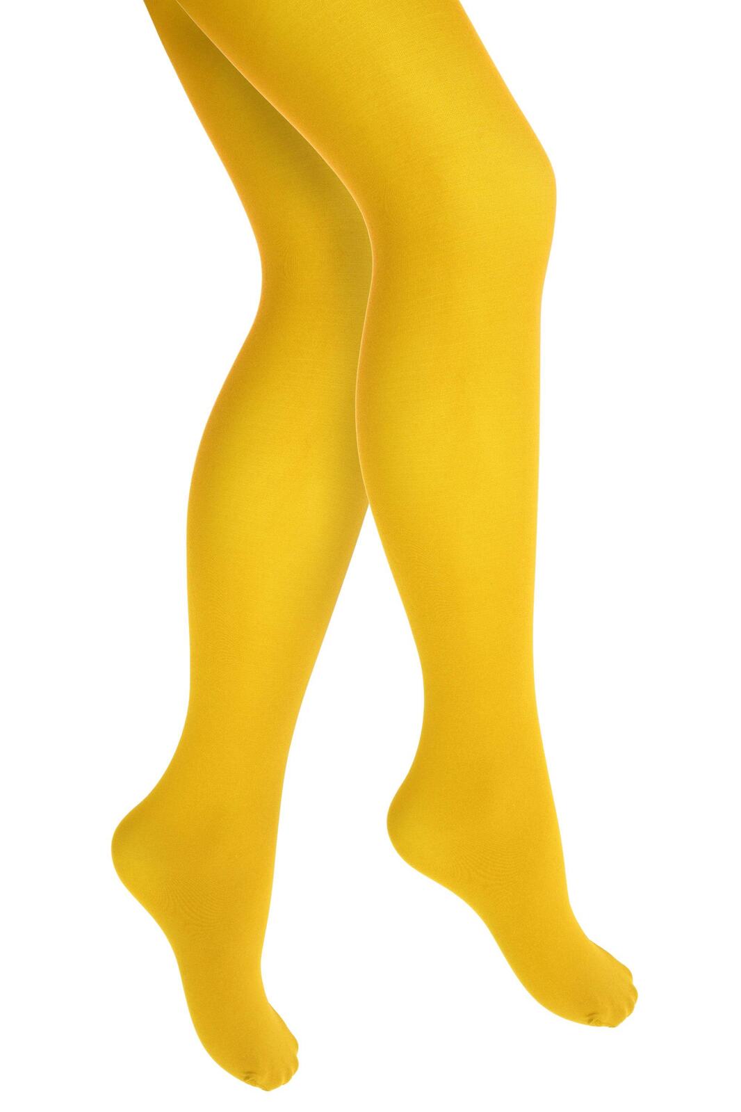 Sophisticated Sheer Leggings for Women - Sunshine Yellow - One Size Fits Most