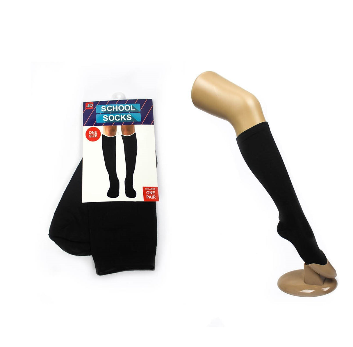 Timeless Ribbed Knee-High School Socks for Kids - Cozy and Fashionable Unisex Cotton Pair