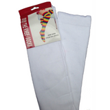 Womens Over Knee Socks Thigh High Stockings Long Stretch - Plain White - Top-Down View