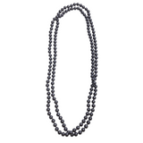 Timeless 74cm Off White Pearl Necklace for 1920s Gatsby Flapper and Gangster Themed Events - Front View