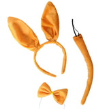 3pcs Kangaroo Animal Set Costume Dress Up Party Bow Tie Tail Ears Book Week - Front View