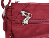 FIB Mens Crossbody Bag Satchel Adjustable Shoulder Strap Travel - Burgundy - 45-Degree Angle