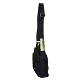 FIB Mens Crossbody Bag Adjustable Shoulder Strap Travel Pockets - Black - Side View