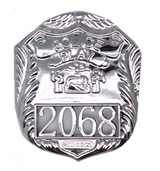 Silver Clip-On Police Badge for Costume Parties and Dress-Up Events - Front View