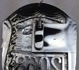 Silver Clip-On Police Badge for Costume Parties and Dress-Up Events - Side View